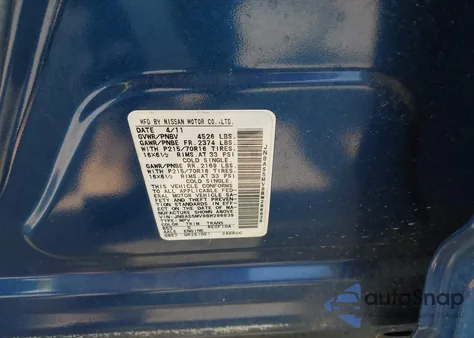 2011 Nissan Rogue S из США, поврежденный, VIN JN8AS5MV8BW296939